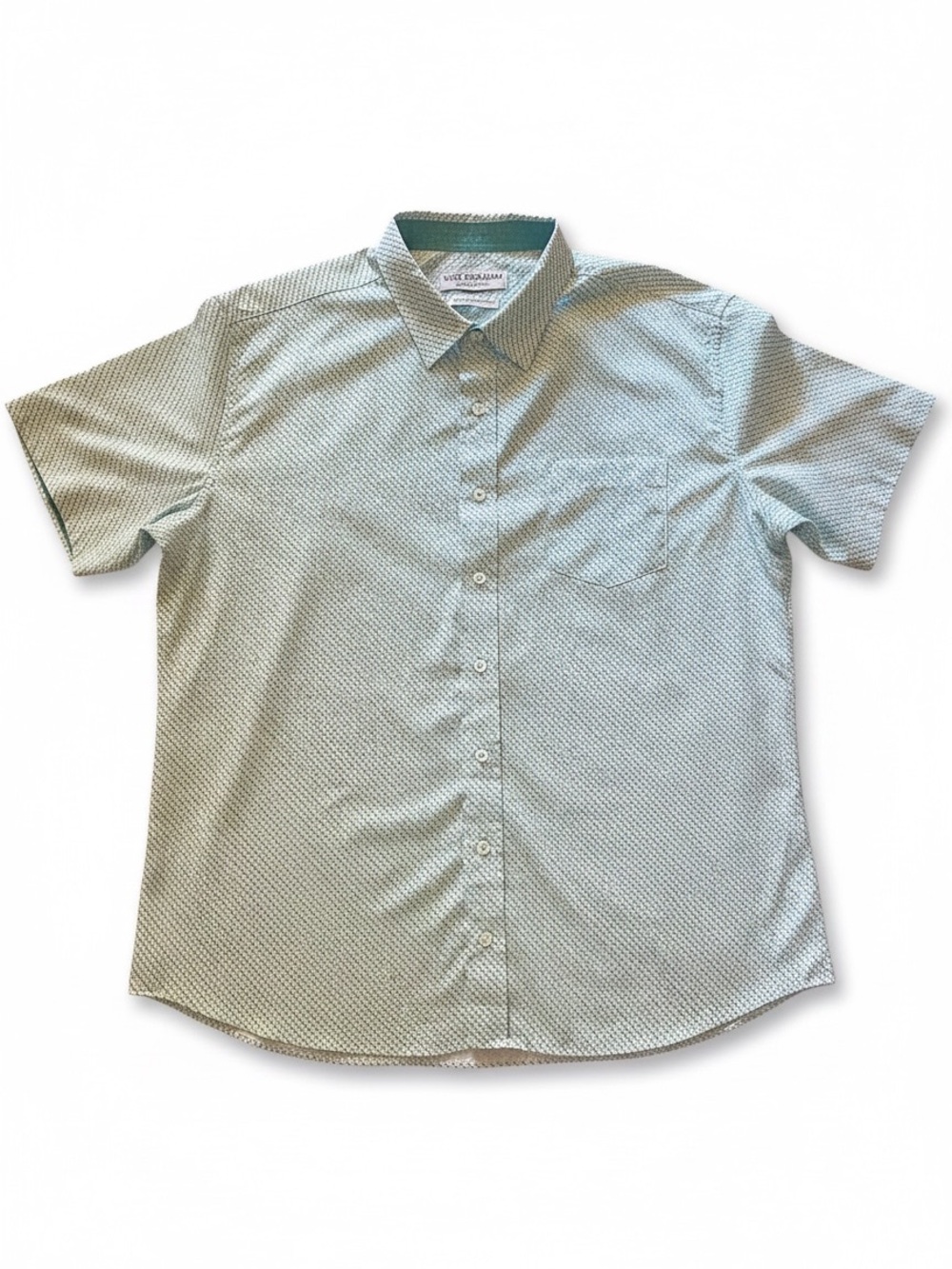 2/$15 Men's Casual Green Short-Sleeve Button-Down Shirt Size XL